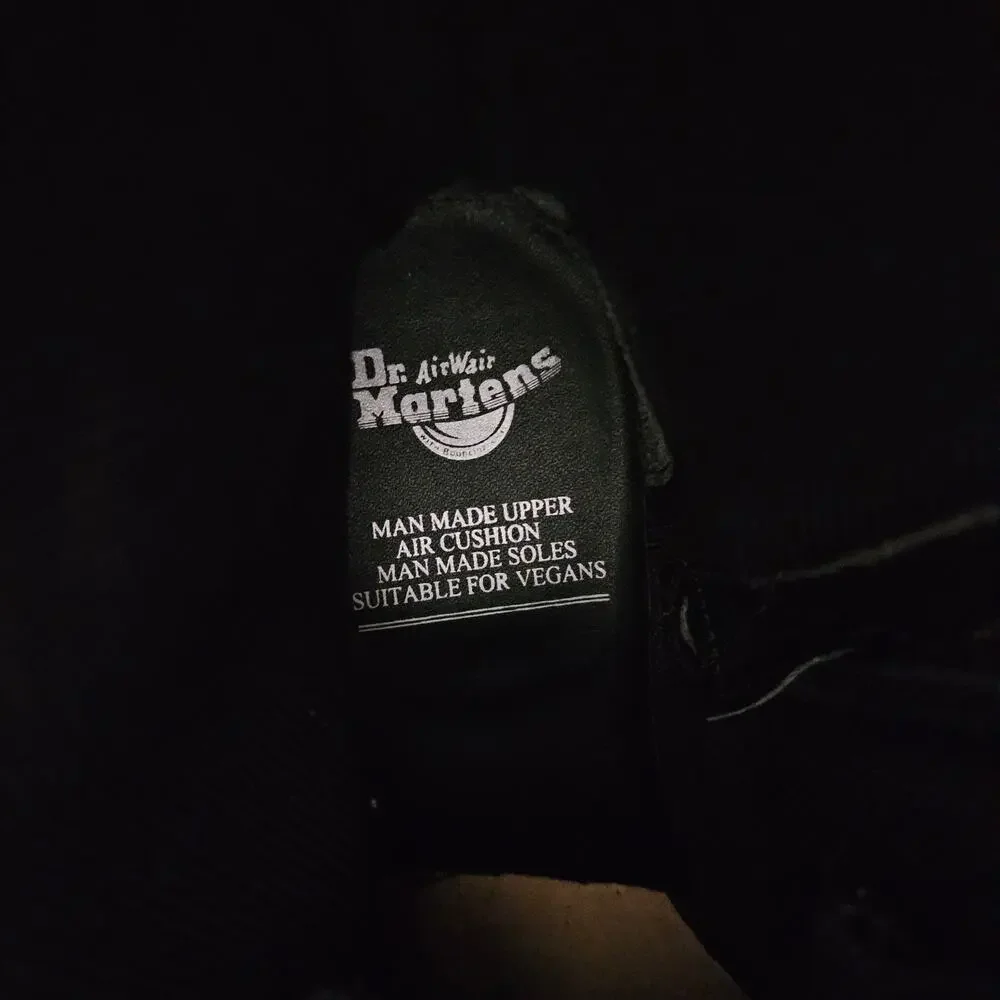 Dr. Martens Vegan Jadon II Mono Platform Boots Black Sz 7M FLAW